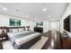 Well-lit bedroom featuring hardwood floors, modern decor, and neutral colors at 667 Creswell Park, Smyrna, GA 30082