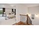 Upstairs landing leads to a spacious main bedroom with plush carpeting at 667 Creswell Park, Smyrna, GA 30082