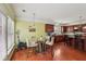 Stylish kitchen with a center island, hardwood floors, and modern appliances at 251 Sumac Trl, Woodstock, GA 30188
