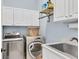 Laundry room with modern appliances and ample storage at 3150 Seven Oaks Dr, Cumming, GA 30041