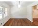 Bright dining room featuring hardwood floors and neutral wall colors at 213 Linda Dr, Tucker, GA 30084