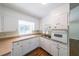Bright white kitchen with ample cabinet space and updated appliances at 213 Linda Dr, Tucker, GA 30084