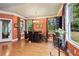 Dining room with hardwood floors and bright windows at 3491 Amerigo Dr, Buford, GA 30519