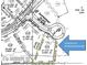 Cul-de-sac lot plan showing lot dimensions and highlighting its potential for a pool at 602 Davenport Pl, Canton, GA 30115