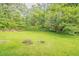 Large backyard with mature trees and green grass at 2341 Alden, Jonesboro, GA 30236