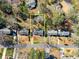 Aerial view showcasing the property's location within a tree-lined neighborhood at 4076 Shady Nw Cir, Lilburn, GA 30047