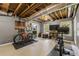 Finished basement featuring a gym area with work-out equipment and medal display at 4343 Sprucebough Dr, Marietta, GA 30062
