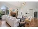 Cozy living room with fireplace, vaulted ceilings and beautiful hardwood floors at 108 Faraday Dr, Douglasville, GA 30134