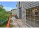 The deck provides beautiful views and overlooks the backyard at 2018 Township Dr, Woodstock, GA 30189