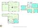 Three floorplans show all levels: basement, first and second floors at 2018 Township Dr, Woodstock, GA 30189