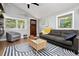 Inviting living room with a gray sofa, area rug, and natural light from large windows at 677 Holmes Nw St, Atlanta, GA 30318