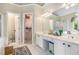 Bright bathroom with double vanity, large mirror, and separate shower and toilet areas at 2804 Stillwater Park Dr, Marietta, GA 30066