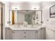 Elegant bathroom features dual sinks with white countertops and modern fixtures at 3235 Roswell Ne Rd # 505, Atlanta, GA 30305