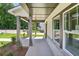 Inviting covered porch with sturdy columns and views of the landscaped yard at 5120 Kongoni Ct, Cumming, GA 30041