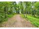 A natural walking trail meanders through the trees in the Parkstone community, surrounded by lush greenery at 6585 Canyon Cv, Cumming, GA 30028