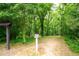 A wooded trail winds through the Parkstone community, offering a serene escape into nature at 6585 Canyon Cv, Cumming, GA 30028