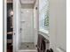Modern tiled shower with glass door and mosaic floor at 2115 Howell Mill Nw Rd, Atlanta, GA 30318