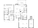Layout view of floorplan displaying bedrooms, bathrooms, living spaces, laundry, and garage at 7030 Mandevilla Ln, Douglasville, GA 30135