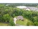 A beautiful brick home surrounded by mature trees and manicured landscaping at 799 Wagon Trl, Woodstock, GA 30188