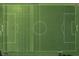 Overhead view of a well-maintained soccer field ready for play, with a green turf and clear markings at 6004 Turfway Park Ct, Sugar Hill, GA 30518