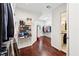 Walk-in closet with hardwood floors and lots of storage space at 4750 Freeport Bay Ne, Roswell, GA 30075