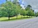 Charming street view lined with mature trees and lush greenery at 186 Grapevine Dr, Douglasville, GA 30134