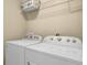 Functional laundry room with washer, dryer, and storage space at 1267 Castleberry Dr, Buford, GA 30518