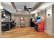Finished basement featuring a wet bar, pinball machine, and two arcade games at 1220 Waterfall Nw Ln, Acworth, GA 30101
