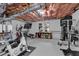 Basement fitness area featuring gym equipment and full mirrors at 1220 Waterfall Nw Ln, Acworth, GA 30101