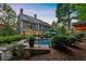 Beautiful backyard oasis with a swimming pool, lounge chairs, and landscaped surroundings, perfect for outdoor relaxation at 1220 Waterfall Nw Ln, Acworth, GA 30101
