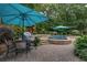 Gorgeous backyard with a pool, a dining area, mature trees, and lush landscaping at 1220 Waterfall Nw Ln, Acworth, GA 30101
