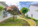 A backyard with lush landscaping and a Japanese maple tree at 3585 Berkeley Park Ct, Duluth, GA 30096