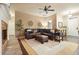 Inviting living room featuring a comfortable leather sectional and stylish decor at 3286 Crawford Cir, Marietta, GA 30066