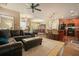 Spacious open-concept living room with hardwood floors, kitchen island, and dining area at 3286 Crawford Cir, Marietta, GA 30066