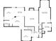 Detailed floor plan showcasing the layout of the first floor, including kitchen, living room, and bedrooms at 2900 Sutton Pl, Conyers, GA 30013