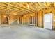 Unfinished basement features concrete floor and exposed framing, ready for customization at 2340 Manor Pointe Dr, Cumming, GA 30041