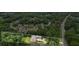 Aerial view of a home on a large lot, nestled among mature trees, offering privacy and seclusion at 241 Russell Rd, Lawrenceville, GA 30043