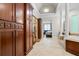 This spa-like bathroom boasts a glass enclosed shower and lots of storage at 241 Russell Rd, Lawrenceville, GA 30043