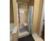 Bathroom shower with safety bars and seating at 134 Summer Lake Dr, Dallas, GA 30157