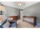 Comfortable bedroom featuring natural light, carpeted floor, closet and crib at 2750 Briarfield Way, Lawrenceville, GA 30043