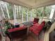 Screened-in porch featuring outdoor seating and backyard views at 111 Bexley Ln, Douglasville, GA 30134