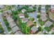 Aerial neighborhood view displays real estate location, neighborhood density, and green spaces nearby at 4495 Hedgewood Dr, Cumming, GA 30041