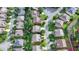 Aerial view of a residential neighborhood showcasing well-maintained homes and green spaces, offering a serene community setting at 4495 Hedgewood Dr, Cumming, GA 30041