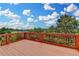 A spacious deck offers views of the surrounding treetops and bright blue sky, perfect for outdoor relaxation at 4495 Hedgewood Dr, Cumming, GA 30041