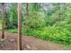 Property backyard featuring mature trees and vegetation at 2218 Lowtrail Ct, Lithonia, GA 30058