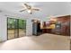Kitchen with a large slider door that offers access to the outside porch at 6535 Buckhurst Trl, Atlanta, GA 30349