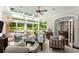 Cozy sunroom with skylights, comfortable seating, and views of the backyard at 4161 Thunderbird Se Dr, Marietta, GA 30067