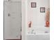 A clean bathroom featuring a glass-enclosed shower and a separate soaking tub at 780 Nehemiah Sw Ln, Atlanta, GA 30331