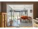 Dining room with unique patterned tile and backyard access at 1195 Russell Dr, Decatur, GA 30030