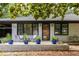 Inviting front porch with stone accents, potted plants, and charming seating area at 1195 Russell Dr, Decatur, GA 30030